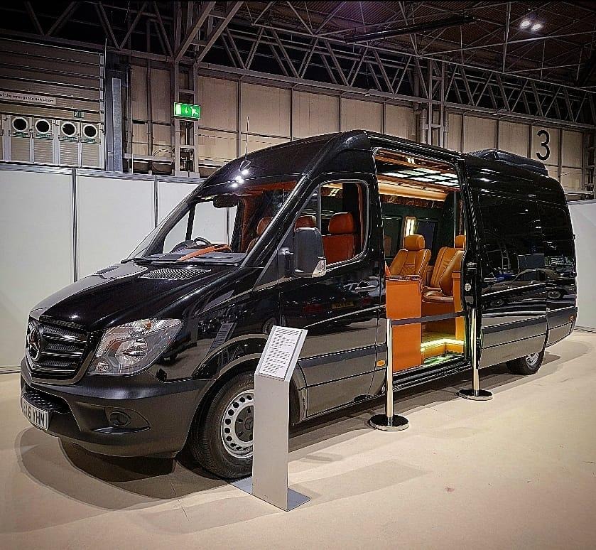 Executive luxury Mercedes Sprinter van exterior